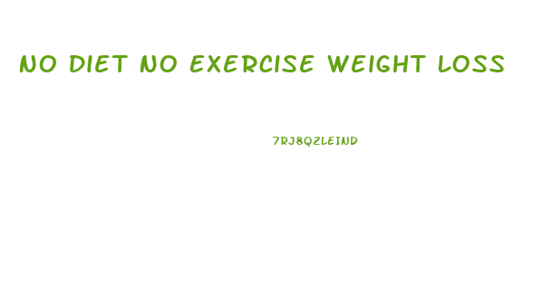 No Diet No Exercise Weight Loss