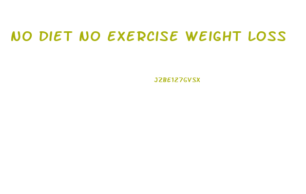 No Diet No Exercise Weight Loss