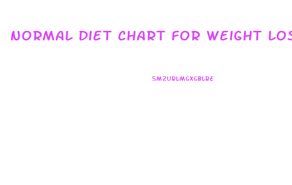 Normal Diet Chart For Weight Loss