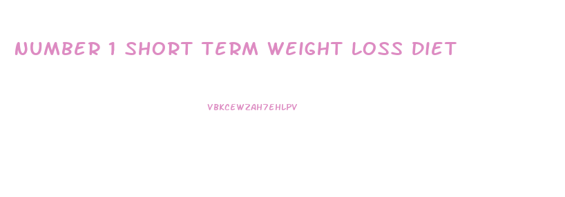 Number 1 Short Term Weight Loss Diet