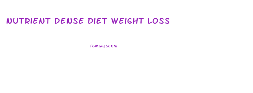 Nutrient Dense Diet Weight Loss