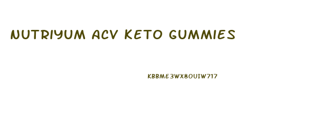 Nutriyum Acv Keto Gummies