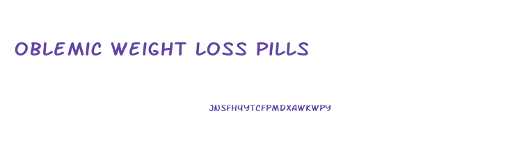 Oblemic Weight Loss Pills