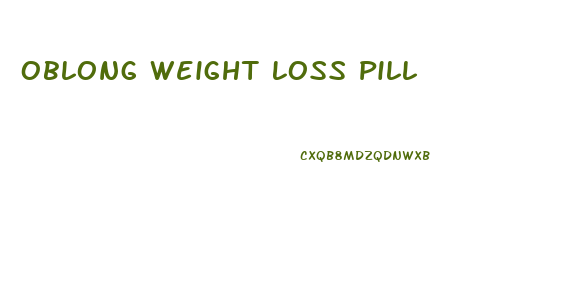 Oblong Weight Loss Pill