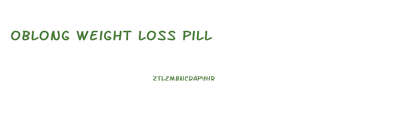 Oblong Weight Loss Pill