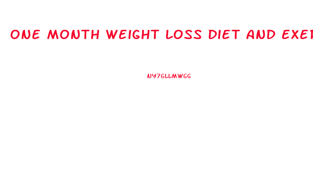 One Month Weight Loss Diet And Exercise Plan