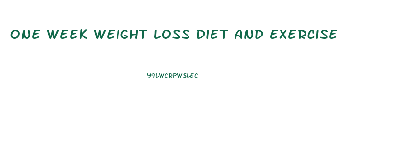 One Week Weight Loss Diet And Exercise