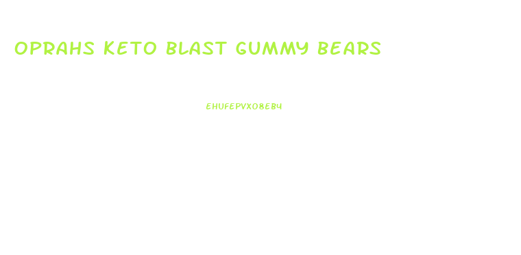 Oprahs Keto Blast Gummy Bears