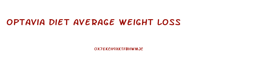 Optavia Diet Average Weight Loss