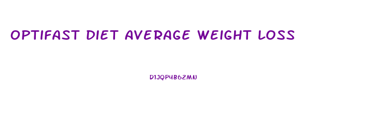 Optifast Diet Average Weight Loss