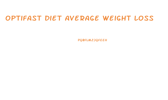 Optifast Diet Average Weight Loss