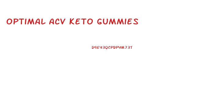 Optimal Acv Keto Gummies