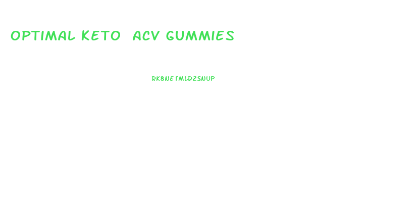 Optimal Keto Acv Gummies