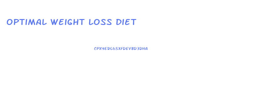 Optimal Weight Loss Diet