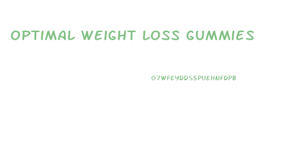 Optimal Weight Loss Gummies