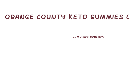 Orange County Keto Gummies Canada