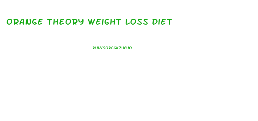 Orange Theory Weight Loss Diet