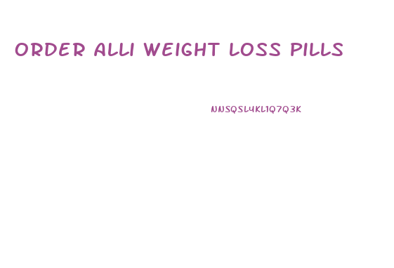 Order Alli Weight Loss Pills