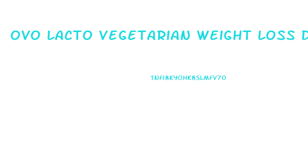 Ovo Lacto Vegetarian Weight Loss Diet
