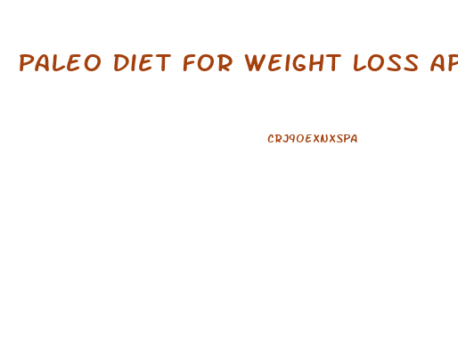 Paleo Diet For Weight Loss App