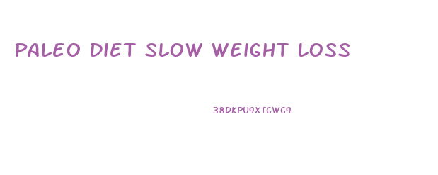 Paleo Diet Slow Weight Loss