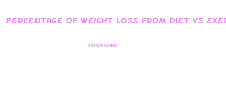 Percentage Of Weight Loss From Diet Vs Exercise