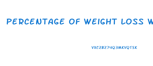 Percentage Of Weight Loss With Only Cardio And Diet