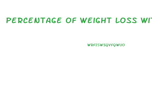 Percentage Of Weight Loss With Only Cardio And Diet