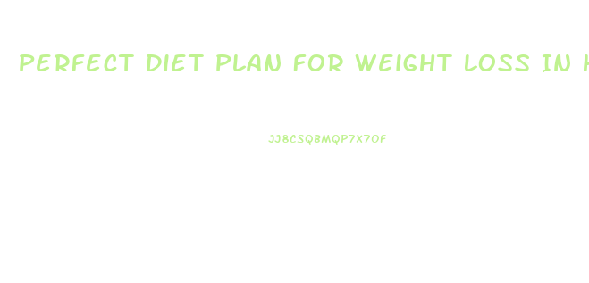 Perfect Diet Plan For Weight Loss In Hindi