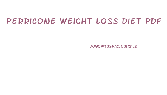 Perricone Weight Loss Diet Pdf