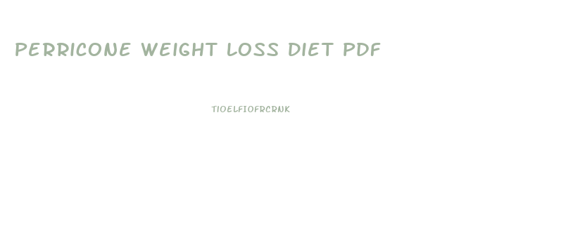 Perricone Weight Loss Diet Pdf
