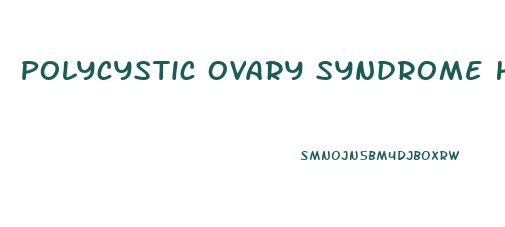 Polycystic Ovary Syndrome How To Lose Weight