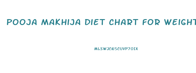 Pooja Makhija Diet Chart For Weight Loss