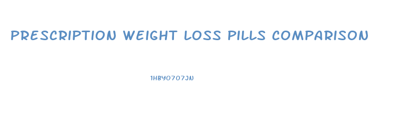 Prescription Weight Loss Pills Comparison