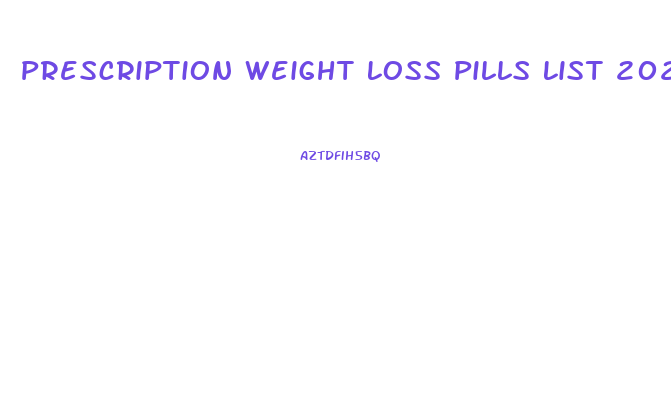 Prescription Weight Loss Pills List 2024