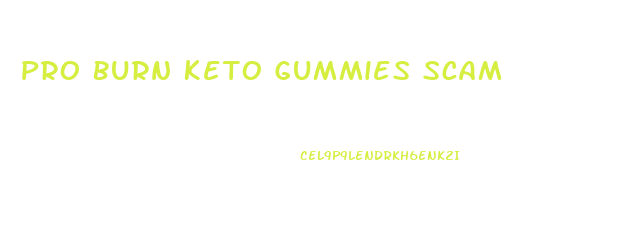 Pro Burn Keto Gummies Scam