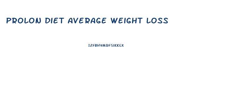 Prolon Diet Average Weight Loss