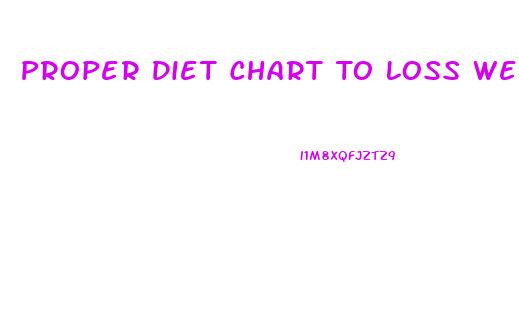 Proper Diet Chart To Loss Weight