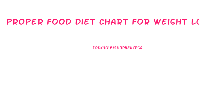 Proper Food Diet Chart For Weight Loss
