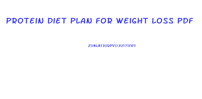 Protein Diet Plan For Weight Loss Pdf