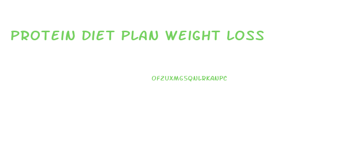 Protein Diet Plan Weight Loss