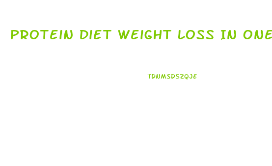 Protein Diet Weight Loss In One Week