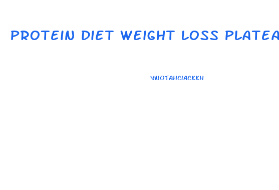 Protein Diet Weight Loss Plateau