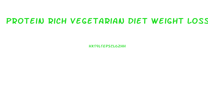 Protein Rich Vegetarian Diet Weight Loss