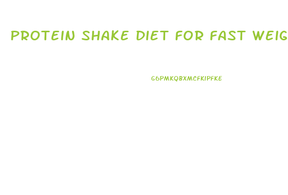 Protein Shake Diet For Fast Weight Loss