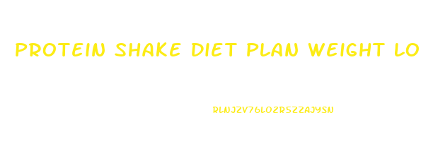 Protein Shake Diet Plan Weight Loss