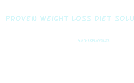 Proven Weight Loss Diet Solutions Index