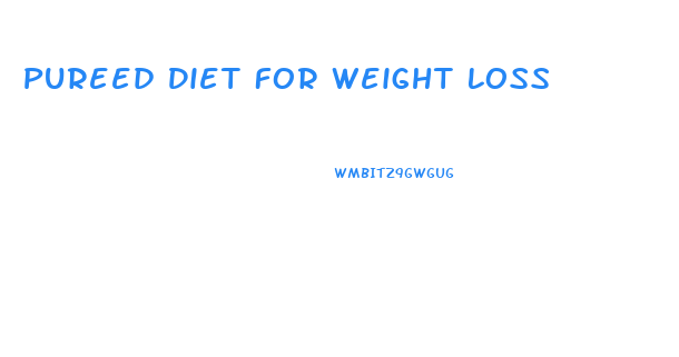 Pureed Diet For Weight Loss
