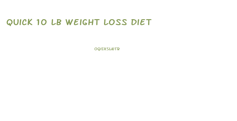 Quick 10 Lb Weight Loss Diet
